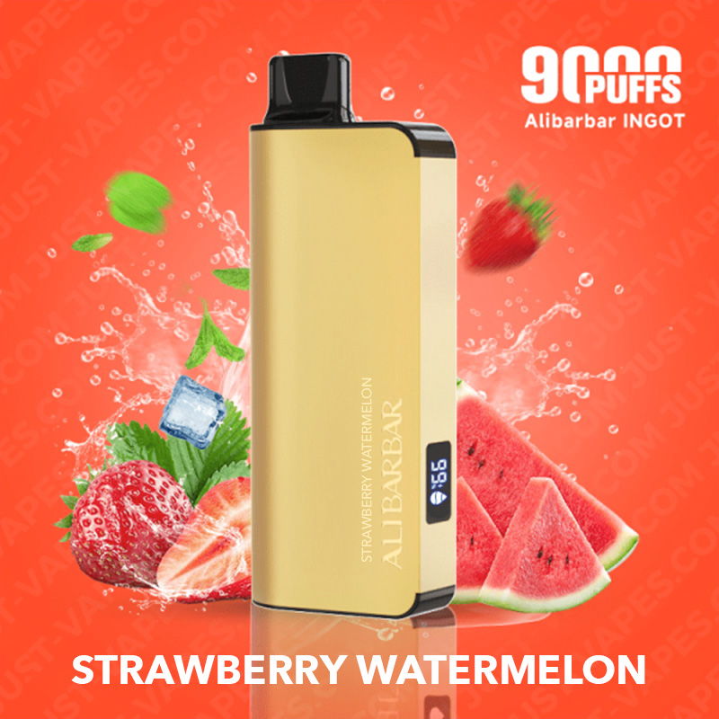 ALIBARBAR-STRAWBERRY-WATERMELON STRAWBERRY WATERMELON – ALIBARBAR INGOT – 9000 PUFFS - Image 1