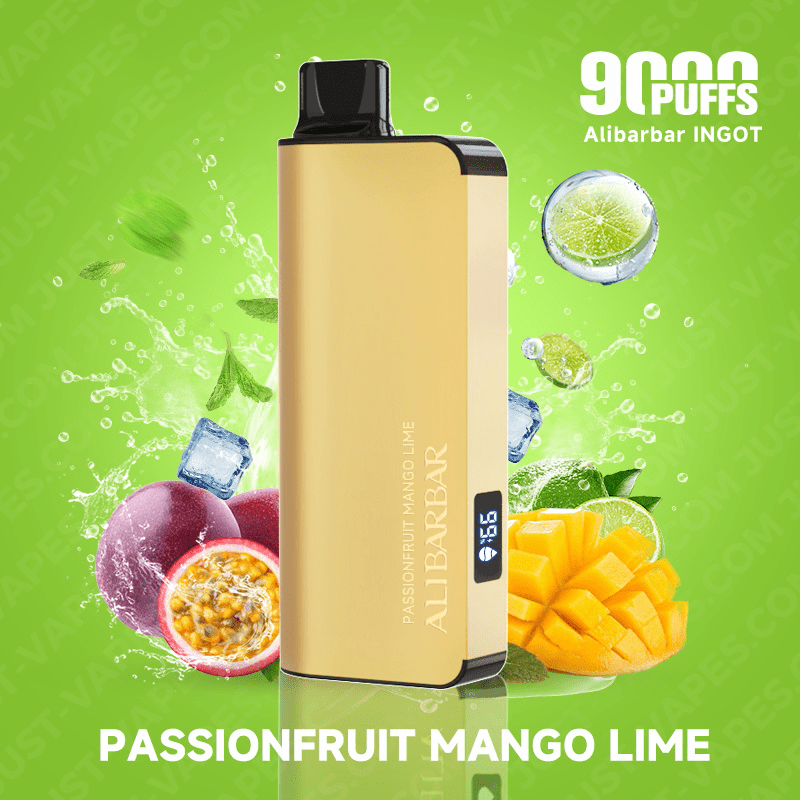 alibarbar-vape-9000-passionfruit-mango-lime-ingot PASSIONFRUIT MANGO LIME – ALIBARBAR INGOT – 9000 PUFFS - Image 1