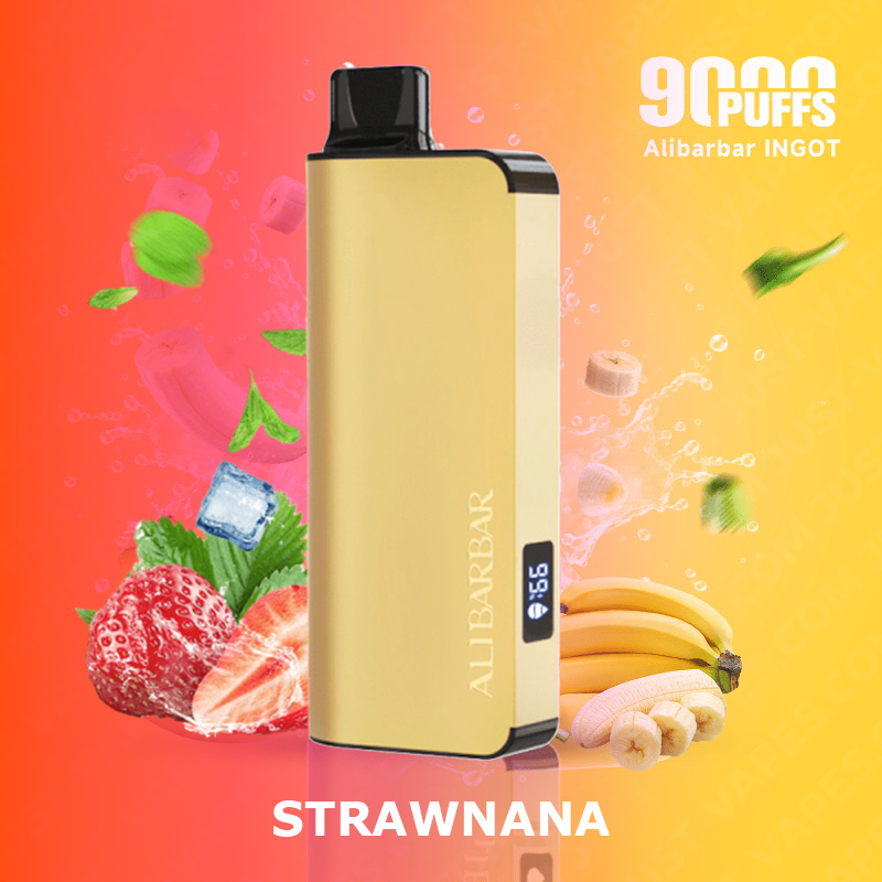 alibarbar-vape-9000-strawnana-ingot STRAWNANA – ALIBARBAR INGOT – 9000 PUFFS - Image 1