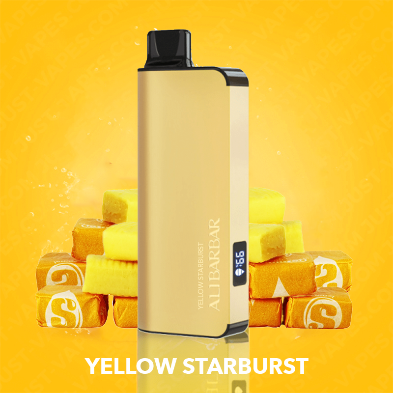 alibarbar-vape-yellow-starburst YELLOW STARBURST – ALIBARBAR INGOT – 9000 PUFFS - Image 1